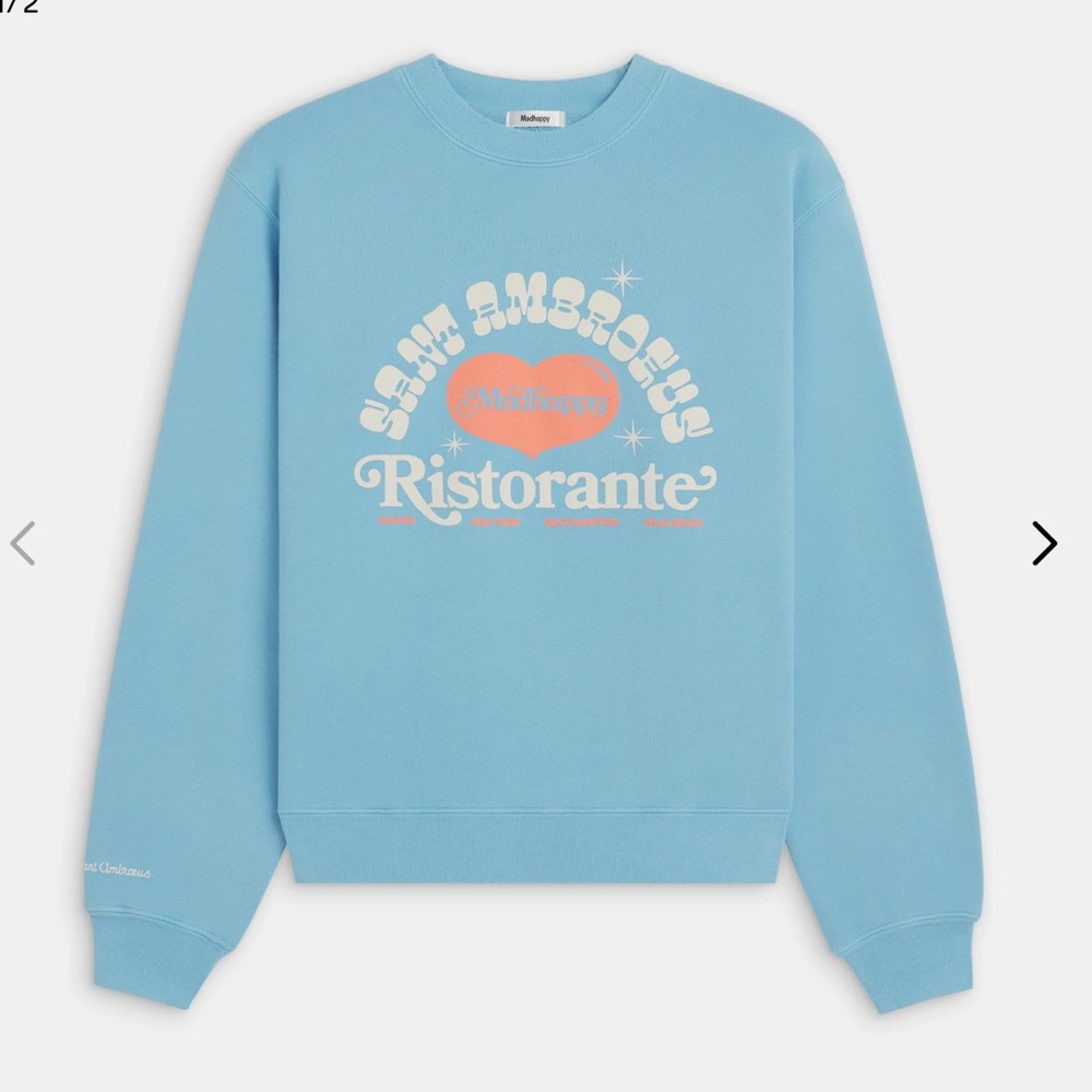 Madhappy Sant Ambroeus Fleece Crewneck
Color: Alaska